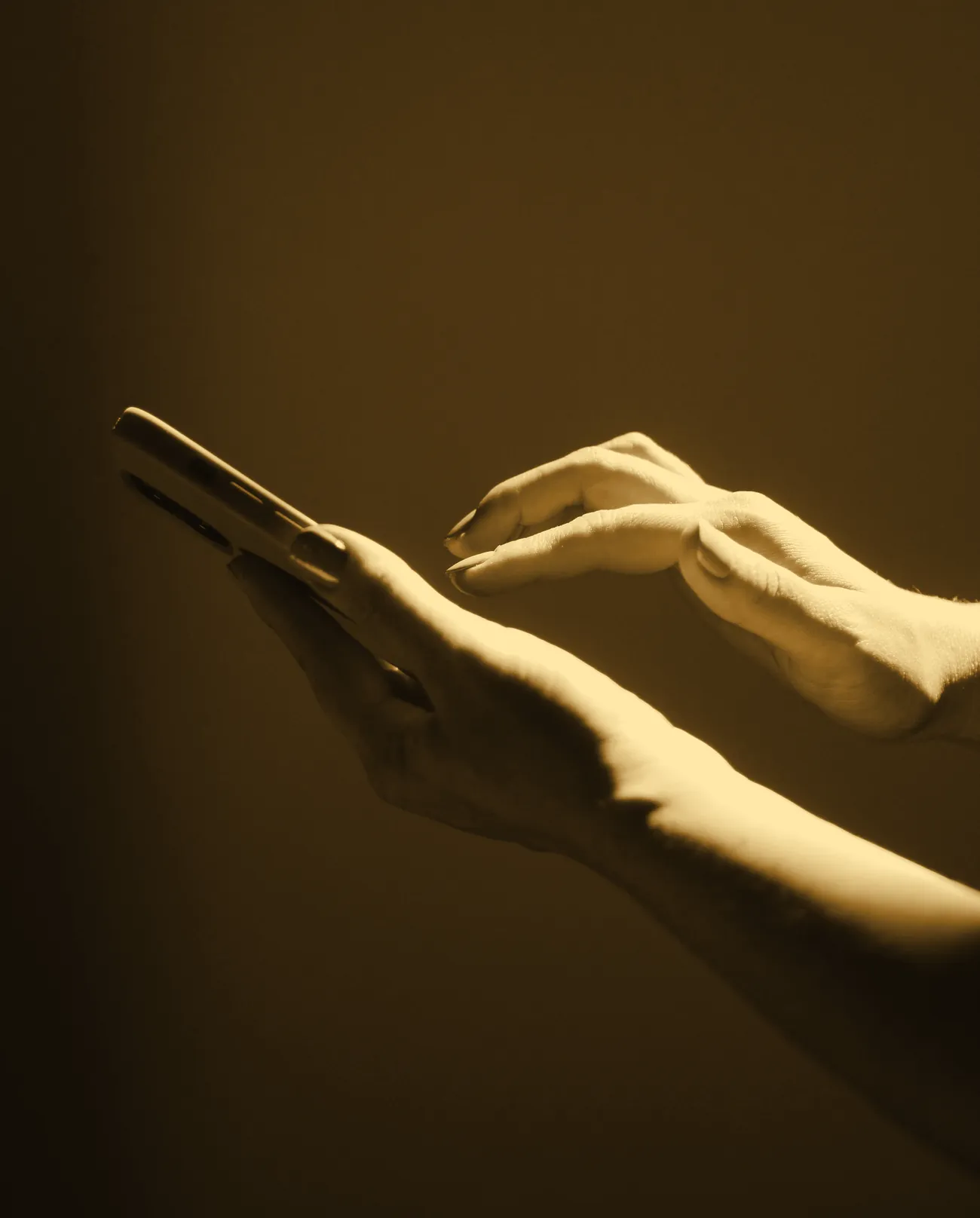 Hands holding a phone